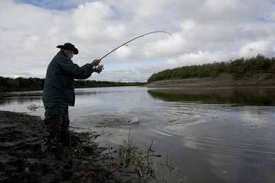 angler doing freshwater fishing