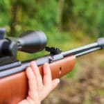 Hunting air rifle with optic