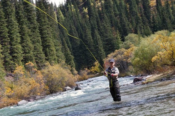 fisherman on river