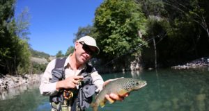 fly angler caught trout