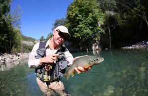 fly angler caught trout