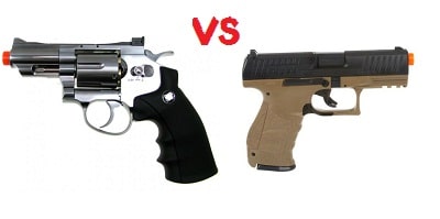 revolver vs automatic airsoft pistol