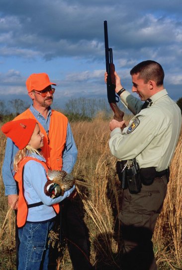 Demonstrating hunting safety