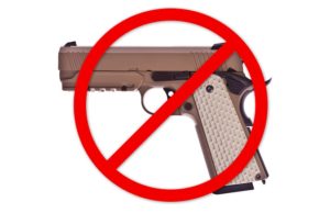 No guns allowed sign