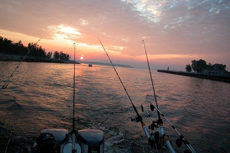 early morning fishing