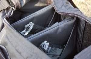 pistol range bag compartments