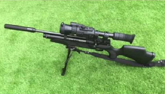 rifle with NV scope on bipod