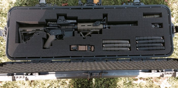 tactical rifle case with ar15 inside