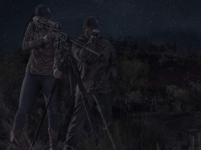 2 hunters in night time