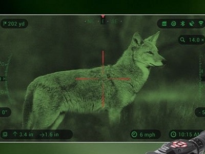 Clear view through night vision scope
