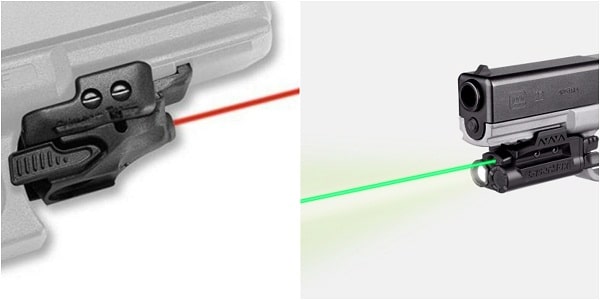 red vs green laser
