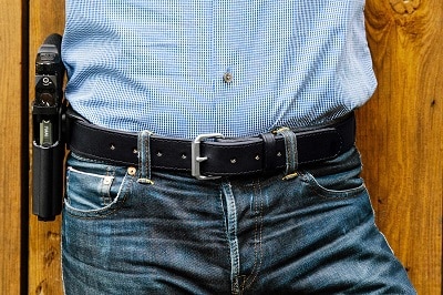 Person wearing gun belt