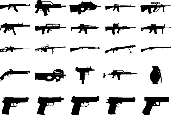 Different types of guns