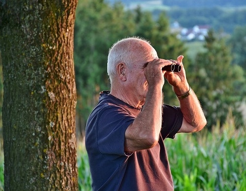 Senior man looking at the view