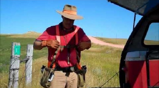 man wearing a bird hunting vest