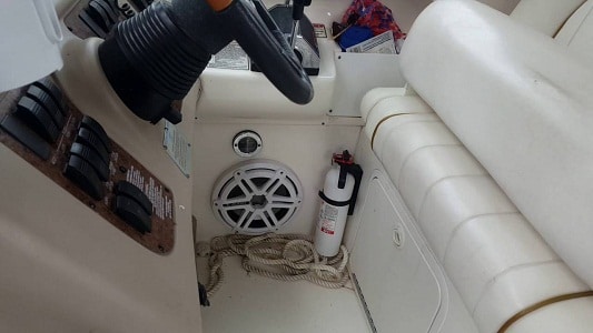 marine speaker installed on the side