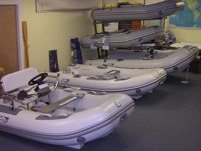 inflatable dinghy display
