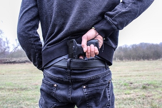 pistol from back