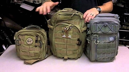 variety of tactical backpacks