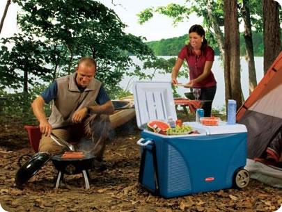 cooler used for camping