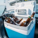 Cooler with bottles