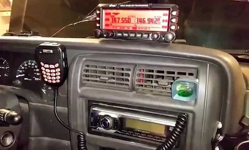 ham radio in a vehicle
