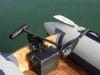 trolling motor with a battery cables