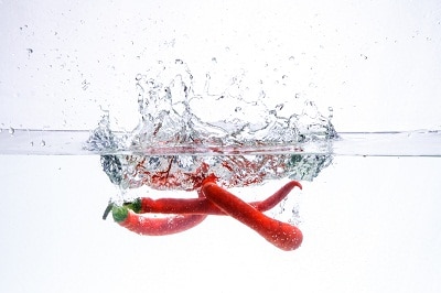 hot chili pepper in the water