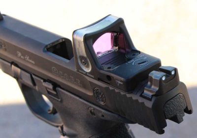pistol with red dot sight