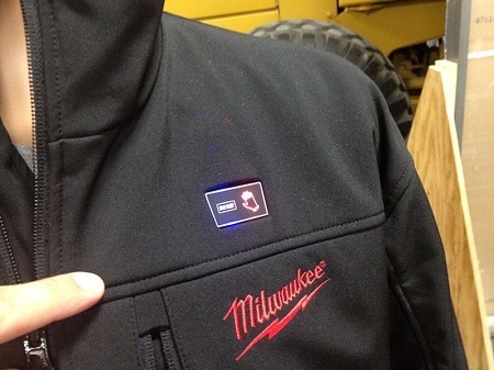 Milwaukee heated jacket with indicator light on