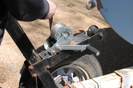 hand pulling strap of manual winch
