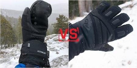 rechargeable heated mitten vs glove