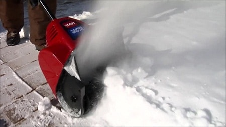 snow on pavement cleared with Toro Power Curve