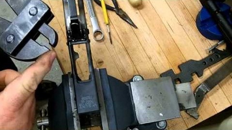 drilling and riveting the AK receiver