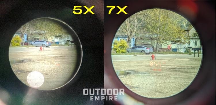 5x vs 7x magnification optics