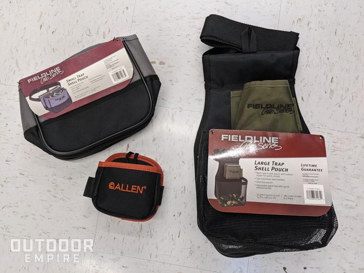 New shotgun shell pouches laying on floor