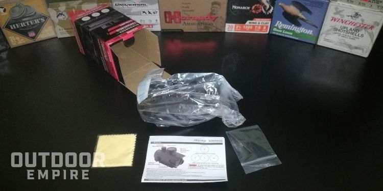 Newship Red Dot Sight and manual from the box
