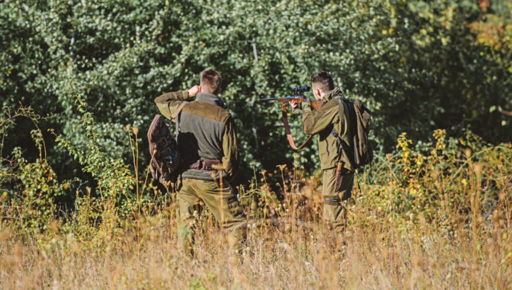 Two men hunting together