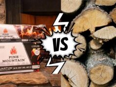artificial firelog vs wood