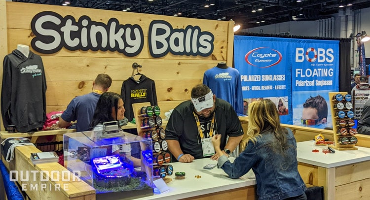 Stinky balls company booth at icast tradeshow