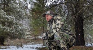 hunter wearing Pnuma Camo during snow