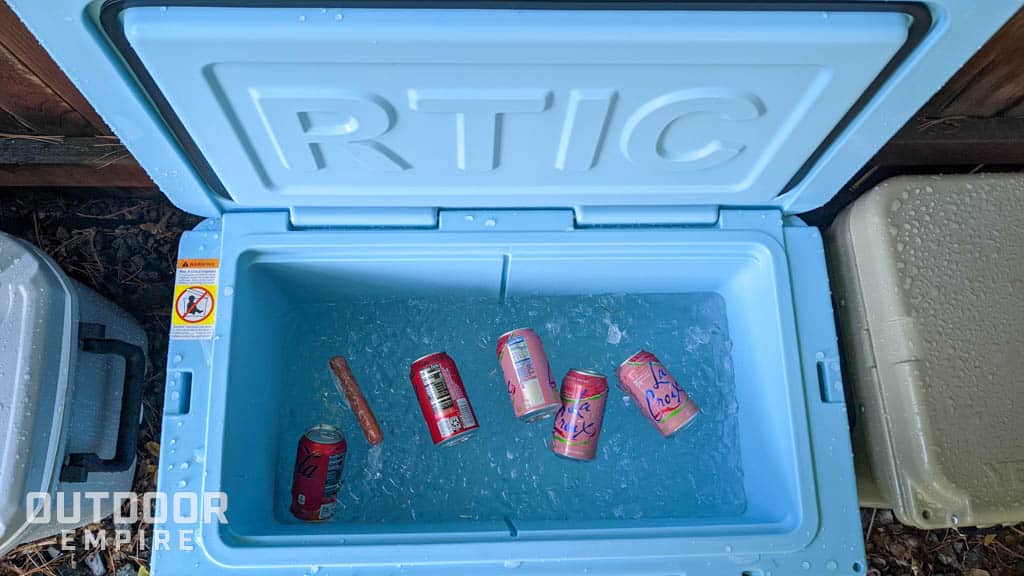 Rtic 65 cooler with sodas