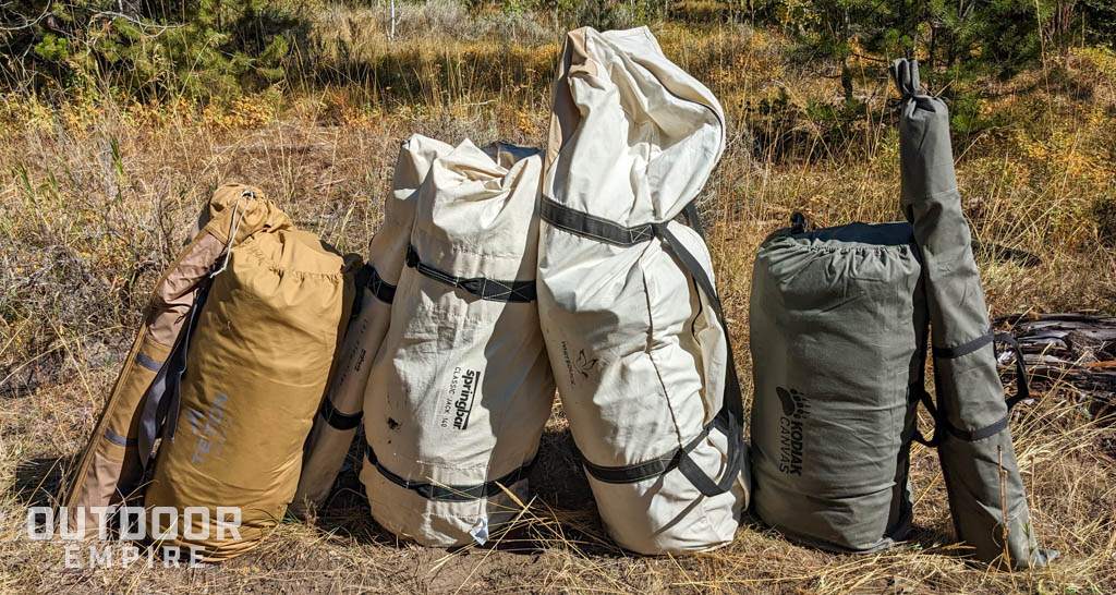 Best canvas tents in bags