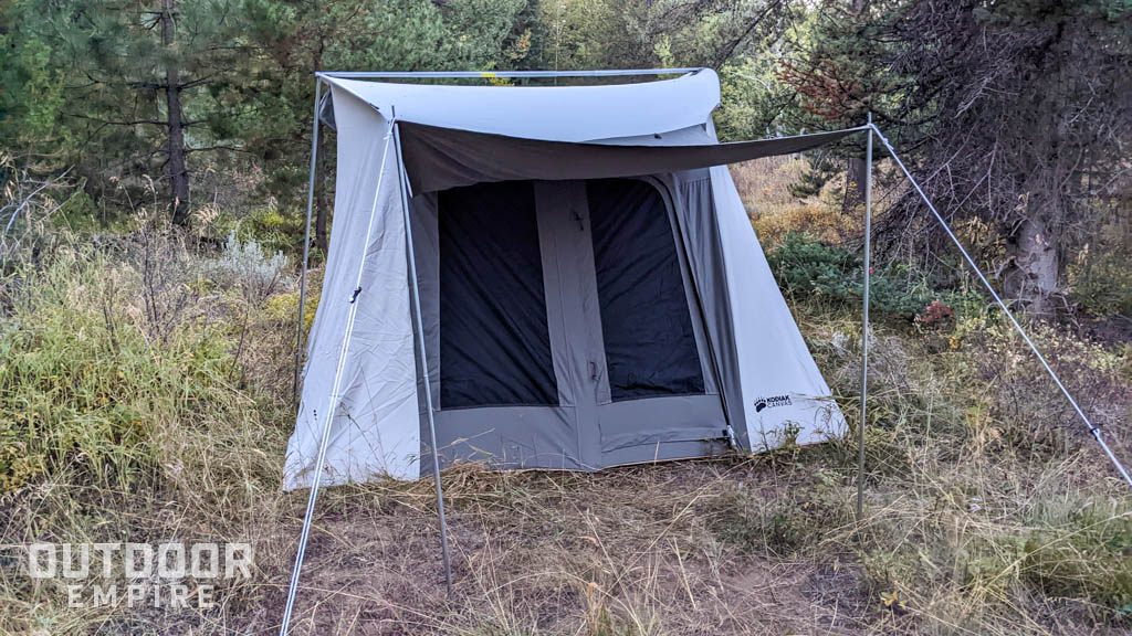 Front of kodiak flex-bow canvas tent