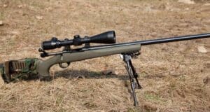 rifle on bipod