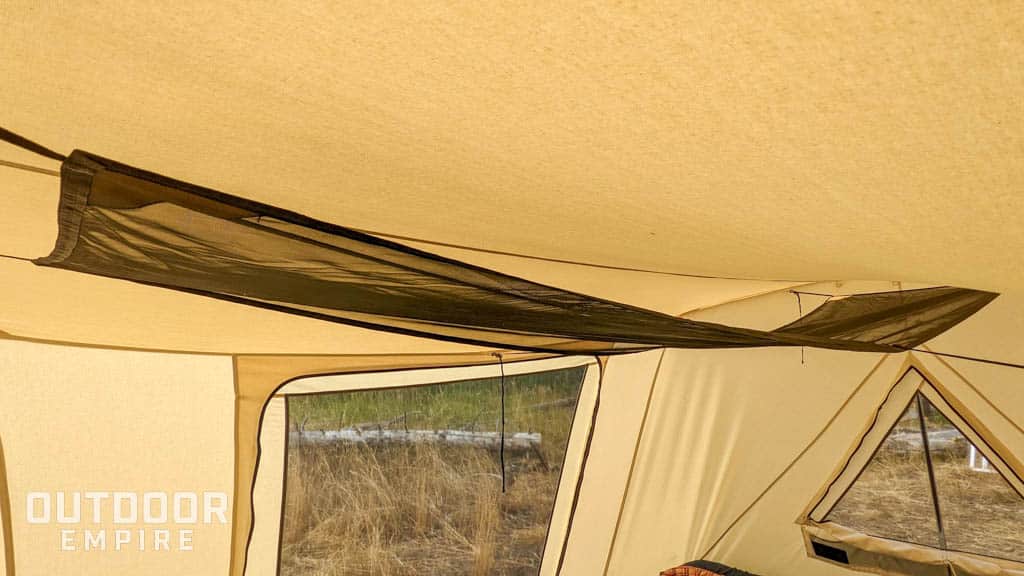 Windows and loft in Classic Jack tent