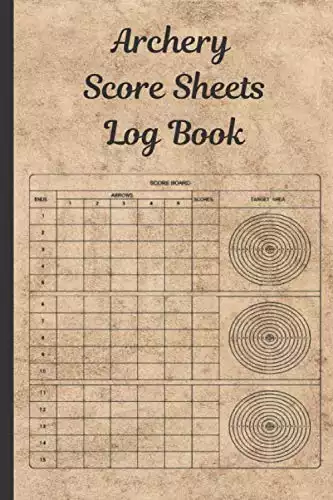 Archery score sheets log book