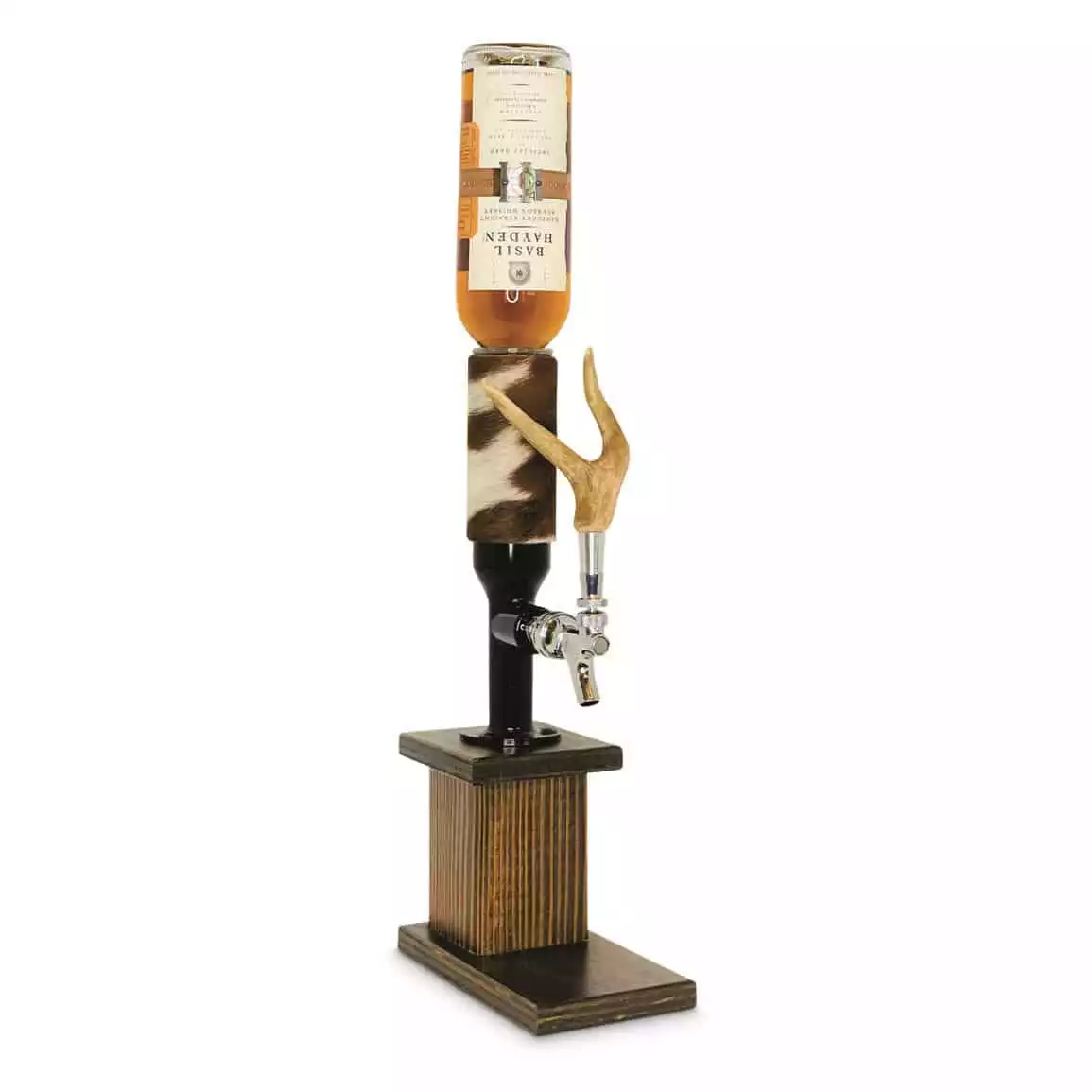 Whiskey tower with antler handle