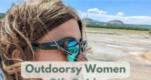 Woman with sunglasses in Yellowstone