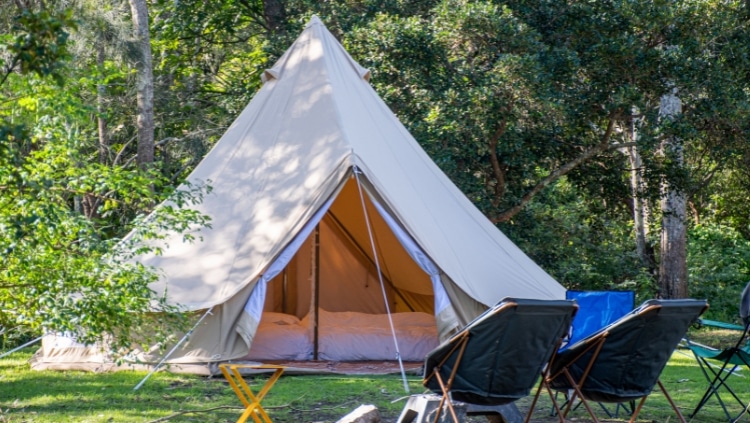 canvas tent glamping